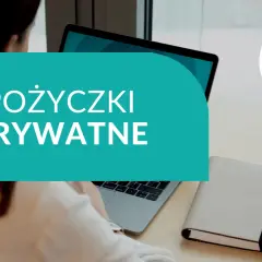 Szukasz pożyczki prywatne kogo polecacie? Na zdjęciu osoba przy laptopie, obok notatnik.