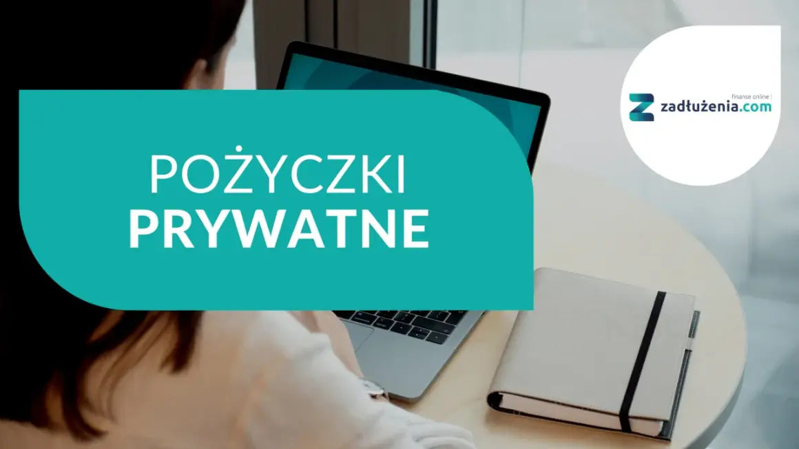 Szukasz pożyczki prywatne kogo polecacie? Na zdjęciu osoba przy laptopie, obok notatnik.